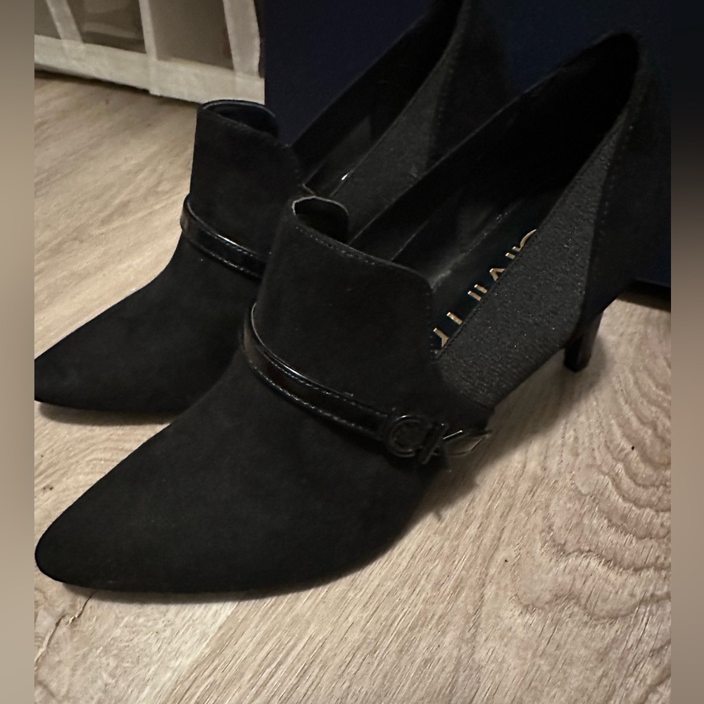 Calvin Klein Black Heeled ankle Boots
